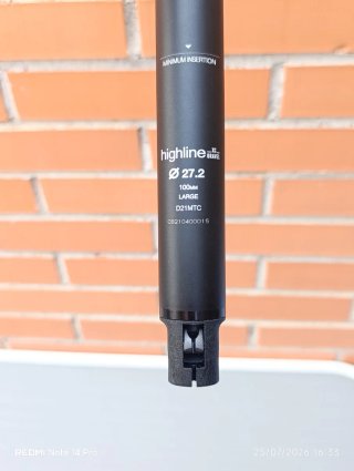 Tija pija CRANK BROTHERS Highline 27,2x100mm.NUEVA
