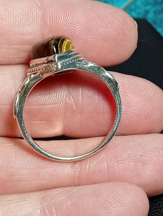 Anillo Plata Ley Ojo Tigre