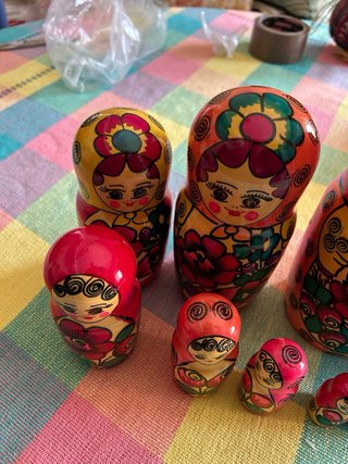 Matrioska russa vintage 10 pezzi