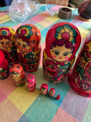 Matrioska russa vintage 10 pezzi