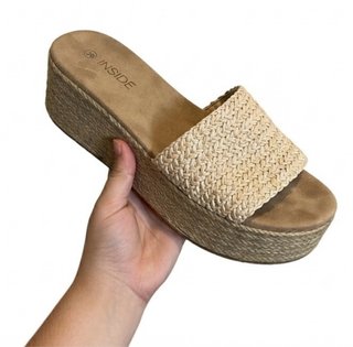 Sandalias cuña con plataforma inside talla 39