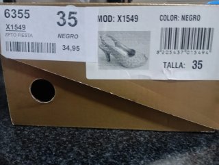 Zapatos de fiesta negros Talla 35