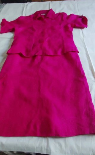 Traje de verano fucsia mujer