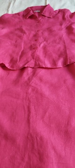 Traje de verano fucsia mujer