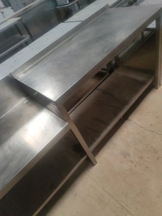 MUEBLE COCINA INDUSTRIAL 2.5M ACERO MIRA MI PERFIL