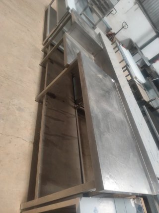 MUEBLE COCINA INDUSTRIAL 2.5M ACERO MIRA MI PERFIL