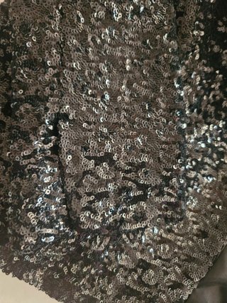 DOFRA Blazer Paillettes Nero/Argento Taglia Unica