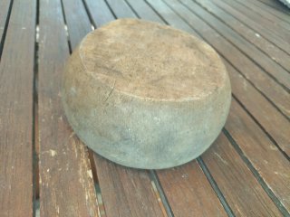 Cuenco dornillo escudilla madera maciza S.XVIII