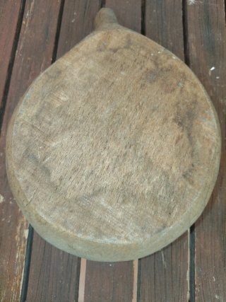 Cuenco dornillo escudilla madera maciza S.XVIII
