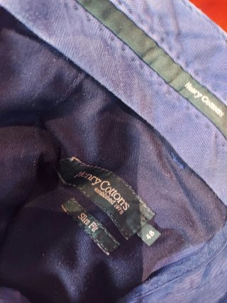 Pantalón Henry Cotton Talla 48 Azul