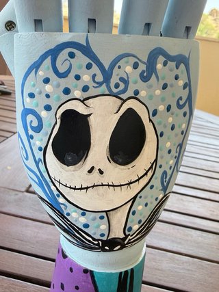 Mano Articulada Decorada Jack Skellington