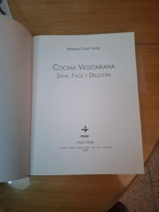 Cocina vegetariana, sana, fácil y deliciosa