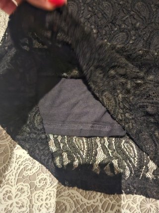 Abito pizzo monospalla nero