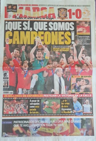 Periódico Marca Mundial 2010 España Campeones