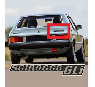 VW SCIROCCO MK1 EMBLEMA TRASERO (VARIAS VERSIONES)