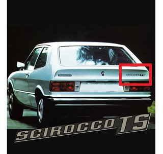 VW SCIROCCO MK1 EMBLEMA TRASERO (VARIAS VERSIONES)
