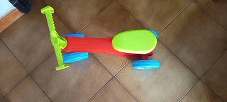 Bici infantil 3 en 1 roja, verde y azul