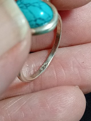 Anillo Plata Ley Turquenita