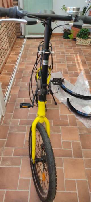 Bicicleta Plegable Amarilla