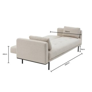 Pack mesa mármol Ø120 + sofá cama + 2 sillas