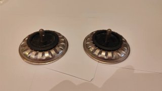 Chiusini lavandino metallo set 2 pezzi