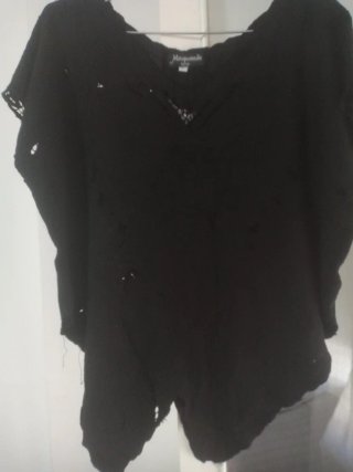 Blusa negra Magnifique talla única