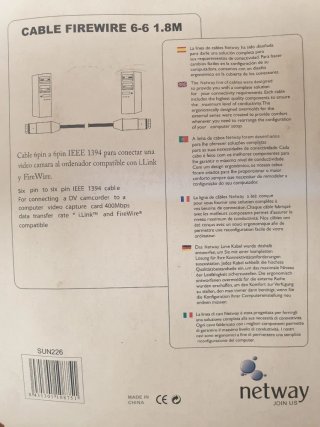 Lote 4 Cables Netway Firewire y Minidin Nuevos