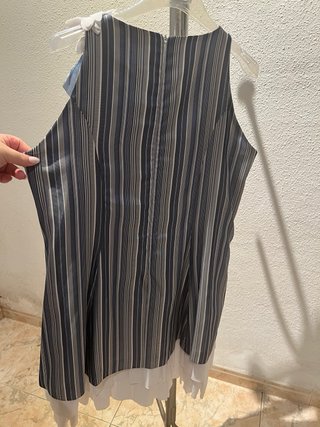 Vestido Barcarola Rayas Azul y Blanco Talla 17