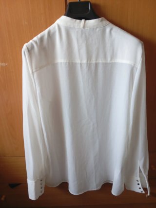 Camiseta Mango Blanca Manga Larga