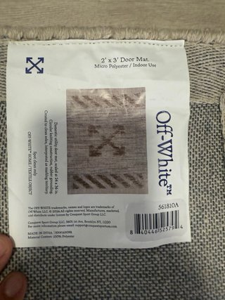 Alfombra Off-White flechas beige 90x60