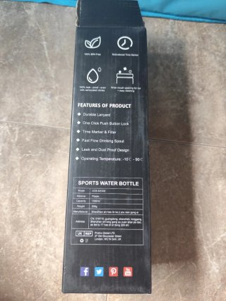 Botella de agua deportiva rosa