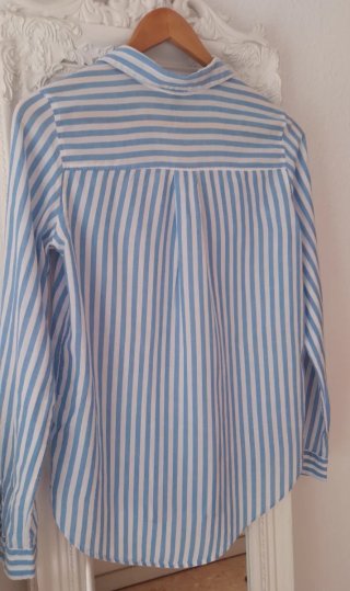 Camisa H&M Rayas Azul y Blanco Talla S