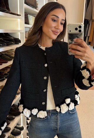 Chaqueta Chanel Tweed Negra y Blanca