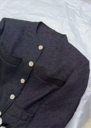 Chaqueta Chanel Tweed Negra y Blanca