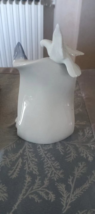 Lladro porcellana colomba rosa