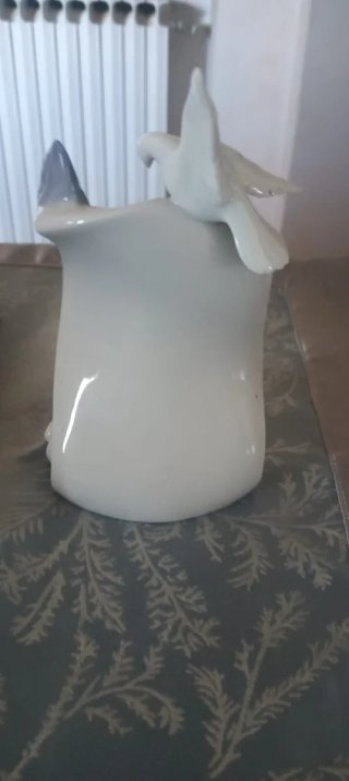Lladro porcellana colomba rosa