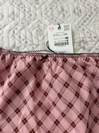 Falda de cuadros rosa para niña 13 años