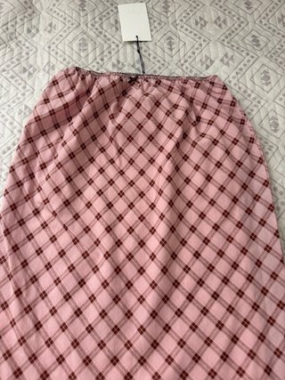 Falda de cuadros rosa para niña 13 años