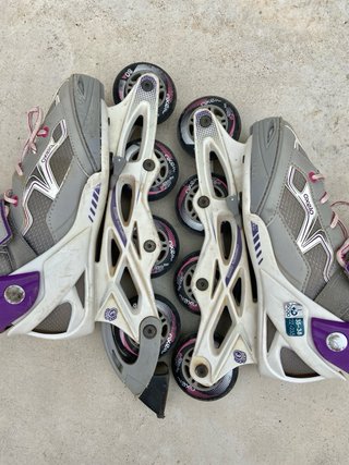 Patines en línea morados y grises 35-38