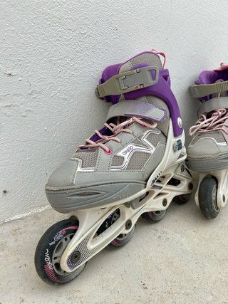 Patines en línea morados y grises 35-38