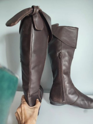 Botas altas piel marrones T37