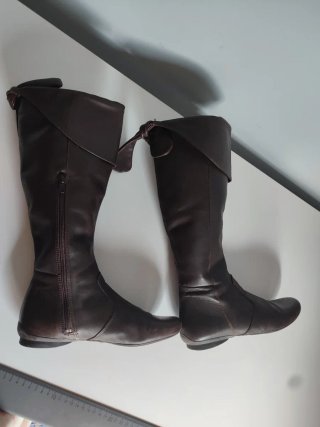 Botas altas piel marrones T37