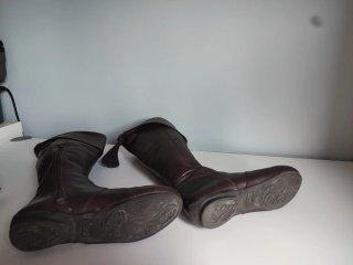 Botas altas piel marrones T37