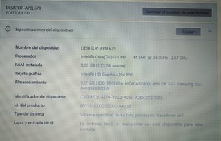 Portátil Toshiba Portege R700 con SSD y 8G RAM