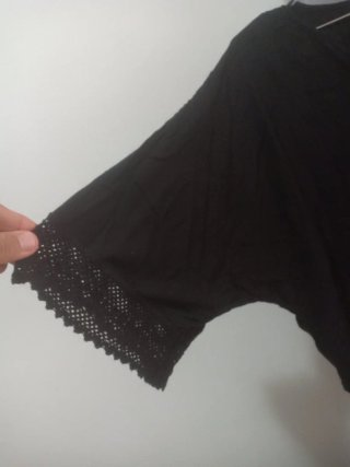 Blusa Southern Cotton Negra Mujer
