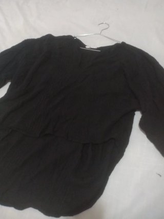 Blusa Southern Cotton Negra Mujer