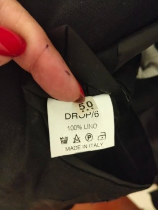 Completo lino nero giacca e pantalone
