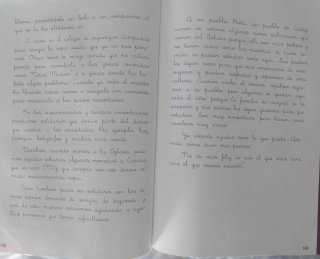 Libro solidaridad en letras.