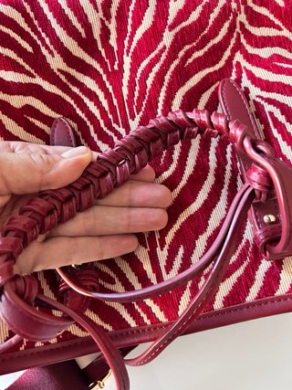 Borsa Primadonna Zebra Rossa Beige