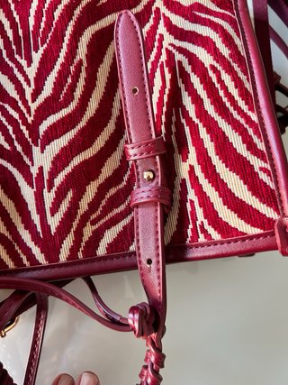 Borsa Primadonna Zebra Rossa Beige